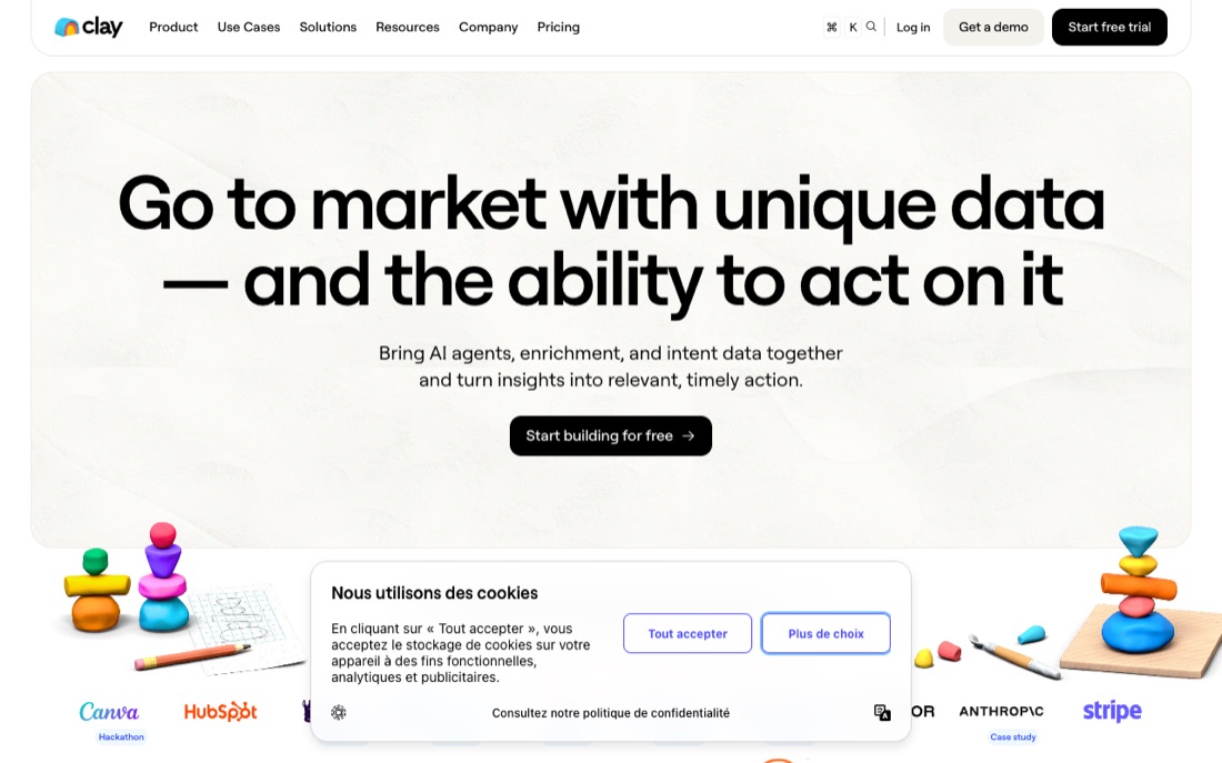 Clay homepage
