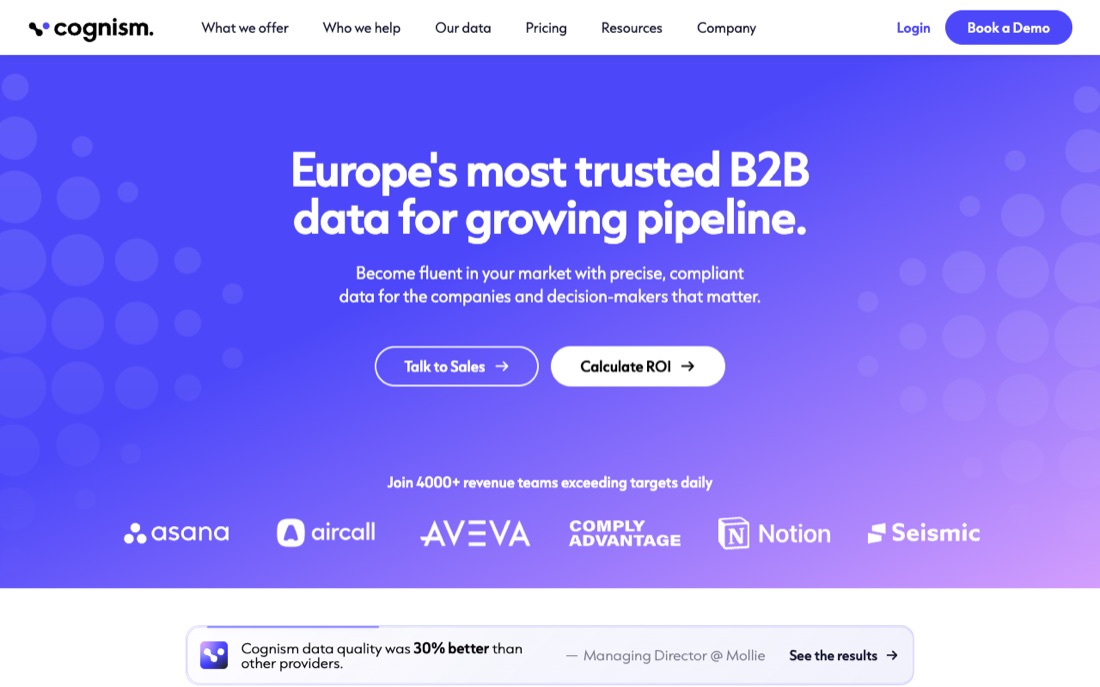 Cognism homepage