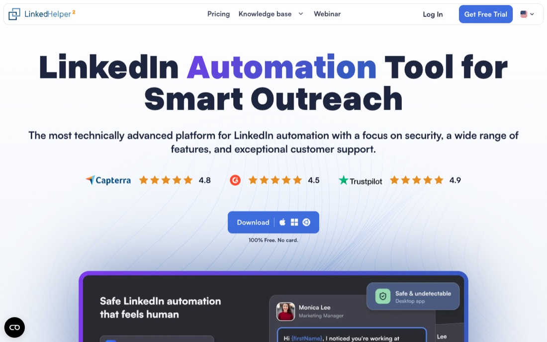 LinkedIn Helper homepage