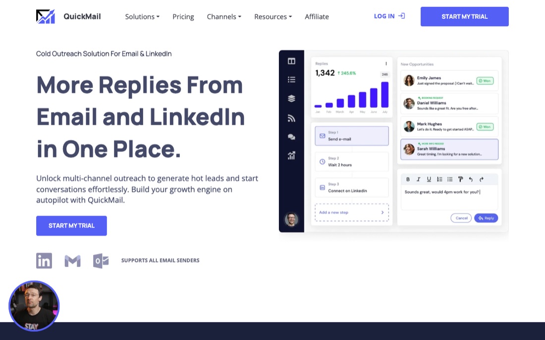 QuickMail homepage