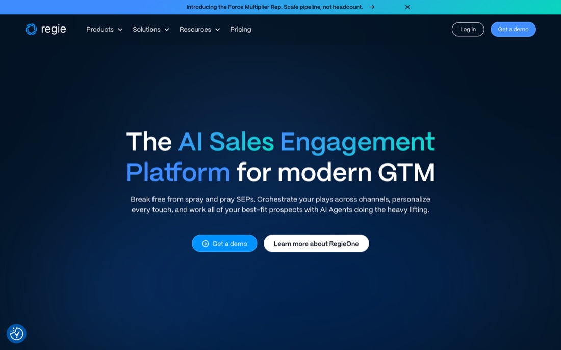 Archived public vendor-page capture for Regie.ai; verify the current page