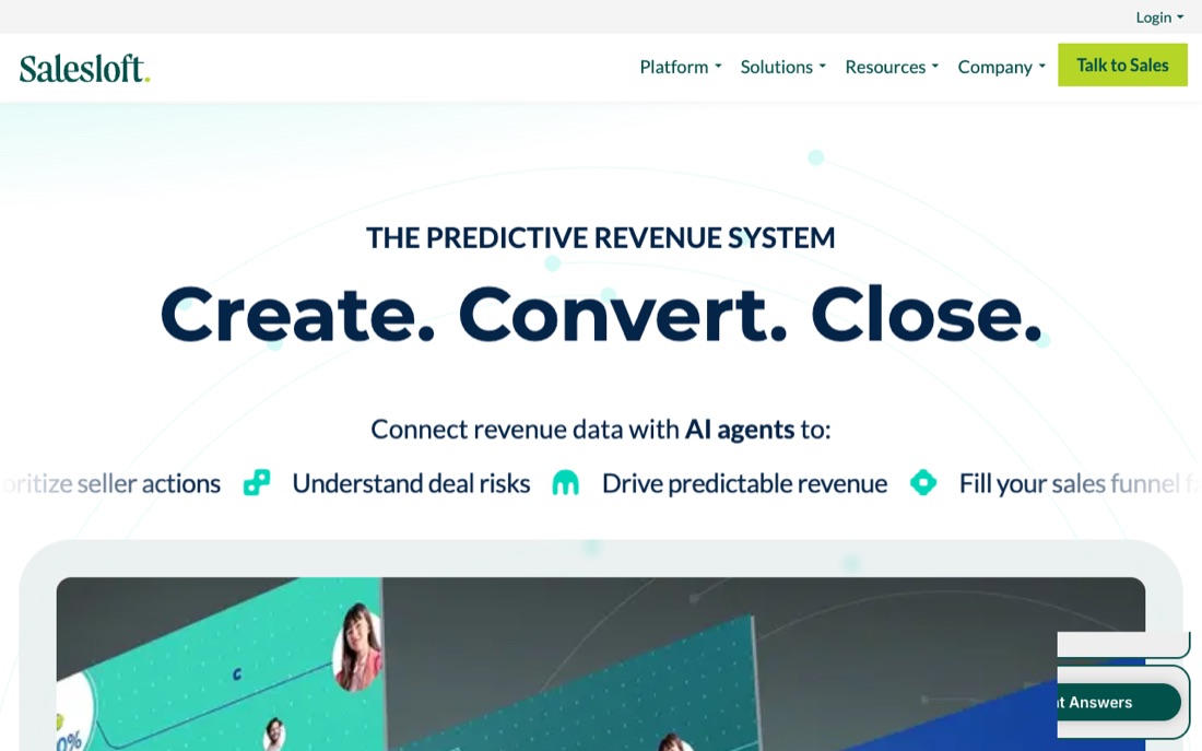 Salesloft homepage